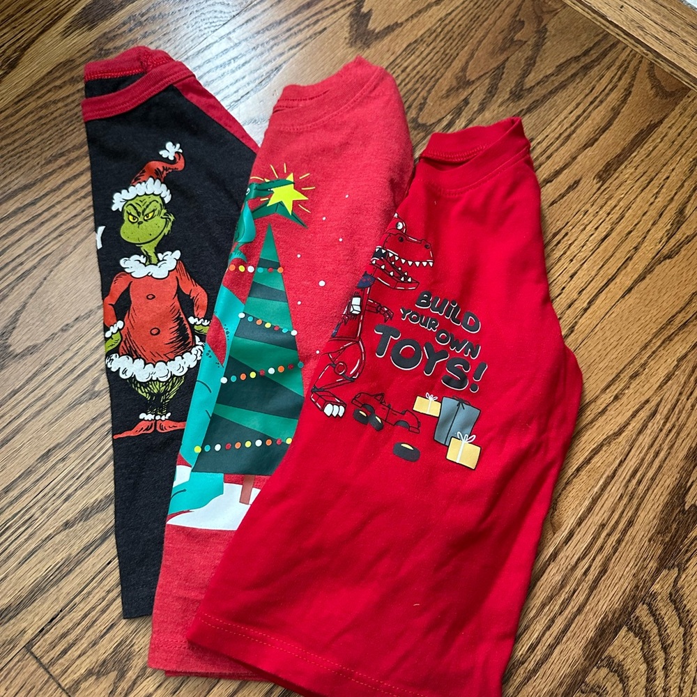 Jumping Beans Kids Long Sleeve Tees - Red, Black, Green